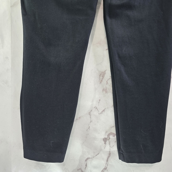 Spanx Pants Womens XL Black White Ankle Piped Skinny Ponte Crop High Rise Zip - Picture 8 of 12
